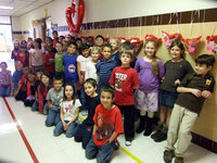 Image: Stafford Elementary Second Graders — Stafford second graders made beautiful Valentines for the Meals on Wheels recipients in Italy.