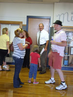 Image: Superintendent Meeting Parents — Don Clingenpeel meeting the parents at Meet the Teacher Night. Mr. Clingenpeel said, “We are looking forward to a great year, our ratings were high this year and we are going to pick up where we left off and go from there.”