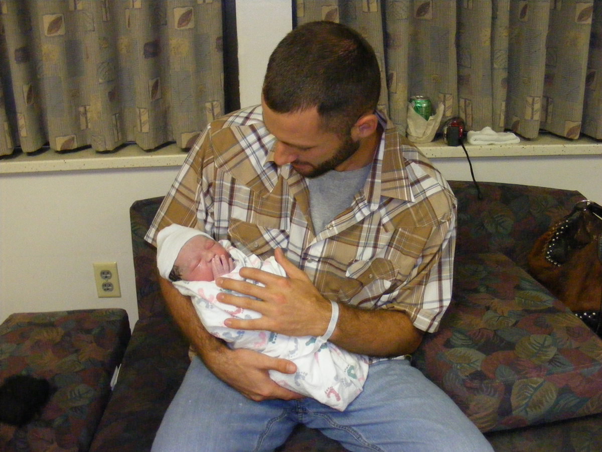 Image: Bundle of joy — John Gage and newest member of the family, Avery Laine Gage.