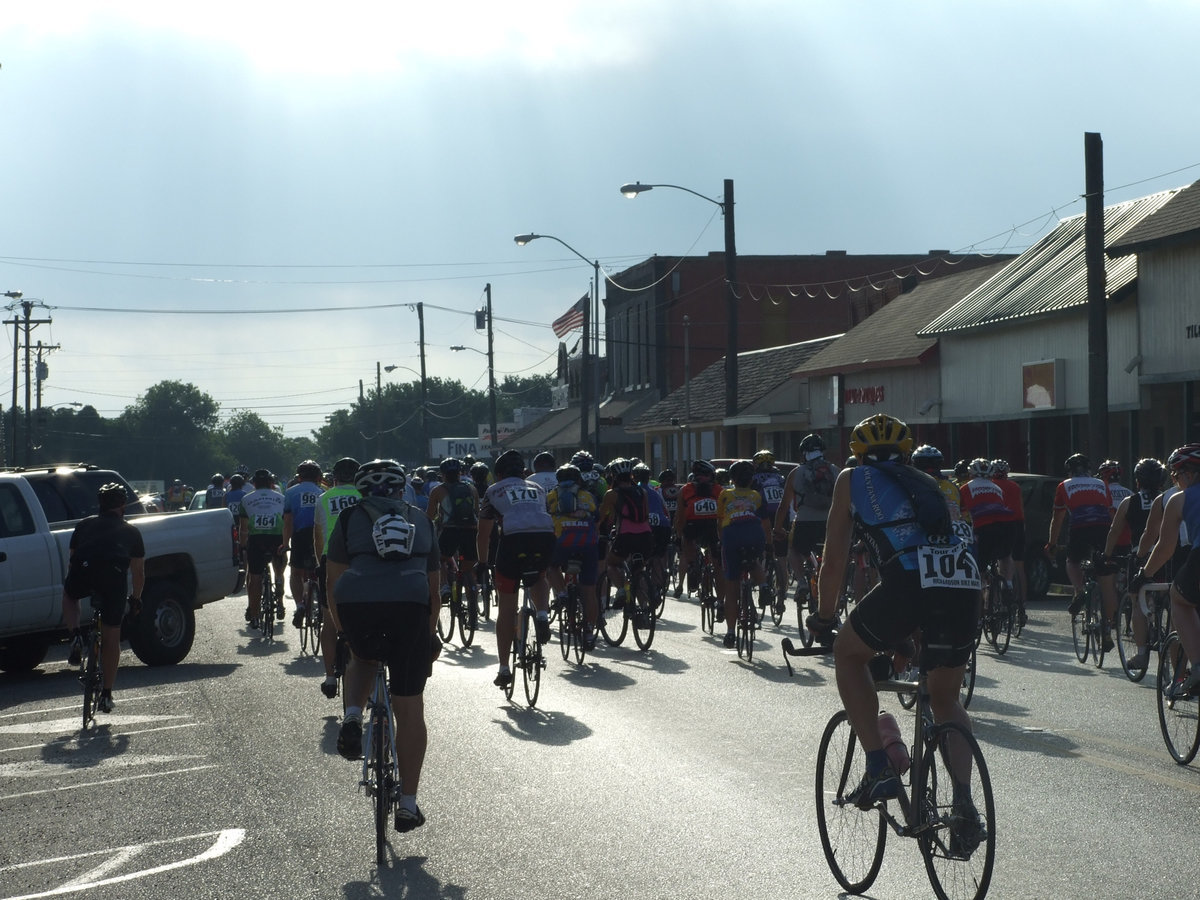 Image: 24th Annual Tour d’Italia — Over 1300 riders came from Texas, Oklahoma, Louisiana and Arkansas to ride the streets of Italy.  Even former IHS principal, Scott Herald, was at the front of the line, hailing from Temple/Salado.