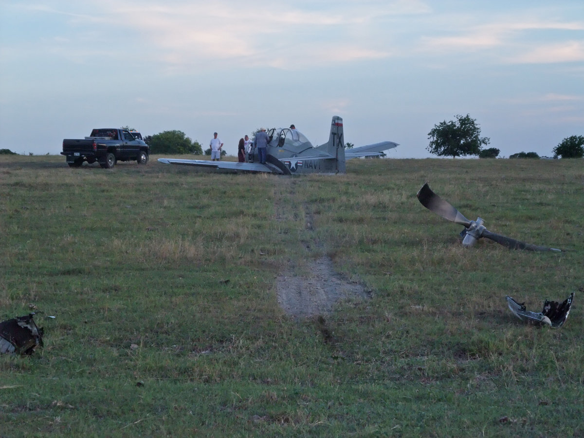 Image: Path of destruction — The aircraft scraped the ground twice before coming to a stop.