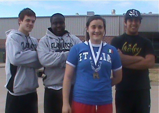 Image: Team Italy — Chase Hamilton, Adrian Reed, Kaytlyn Bales and Omar Estrada represented the Italy Powerlifting Team at the Rice meet.