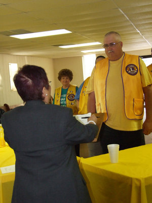 Image: Todd Pittmon — Todd Pittmon being inducted as the Tail Twister for the Italy Lions Club.