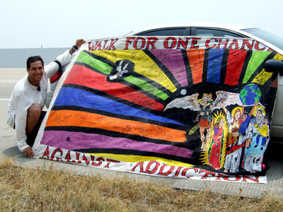 Image: Walk for One Chance — Here is a full view of Mauro’s cape.