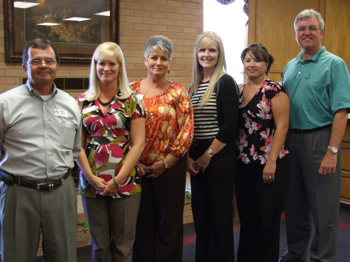 Image: First State Bank Employees — Mike Boyd, Shani Turner, Robin Donaldson, Barbara Teer, Jennifer Buchanan and Michael Montgomery make up the new team at First State Bank of Italy.