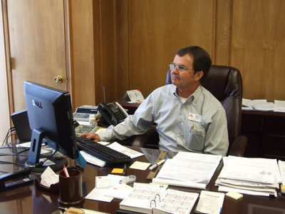 Image: Senior Vice President Boyd — Mike is hard at work in his new office.