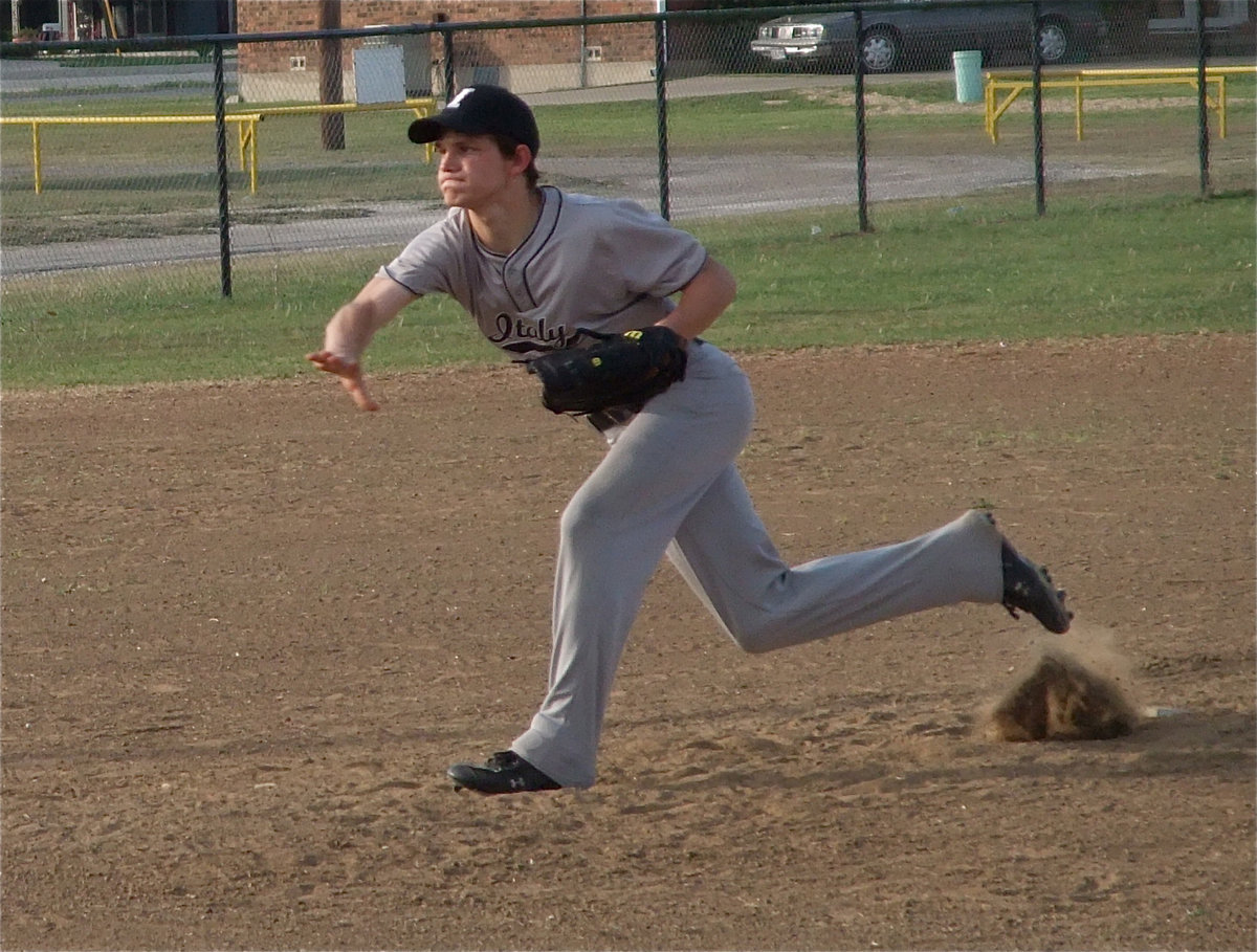 Image: Chase pitches — Chase “Thunder” Hamilton throws a lightning strike.