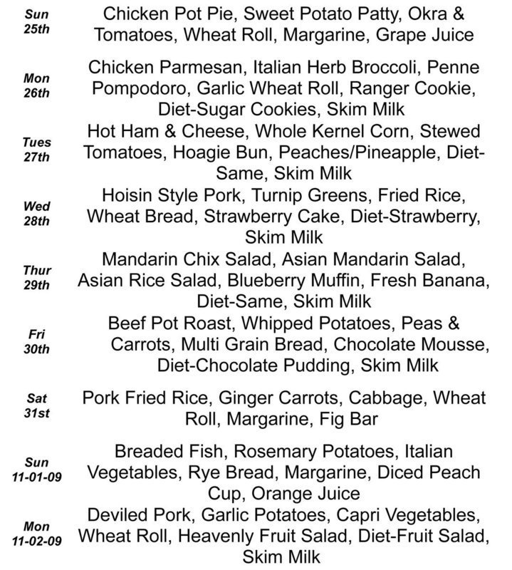 Image: Meals on Wheels – October Menu, page 4