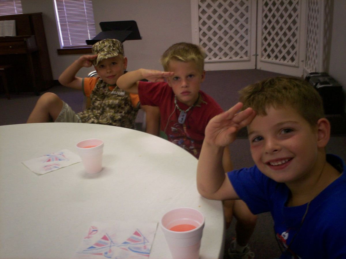 Image: Saluting the Lord — These brave Boot Campers volunteer to spread the Word of God.