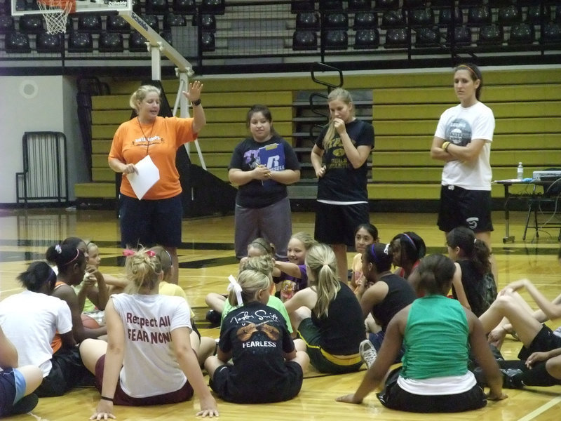 Image: Coach McDonald raises the expectations for all Lady Gladiators — Italy Head Basketball Coach Stacy McDonald’s Lady Gladiator Basketball Camp 2009 is more like a construction zone as she continues building a Lady Gladiator dynasty.
