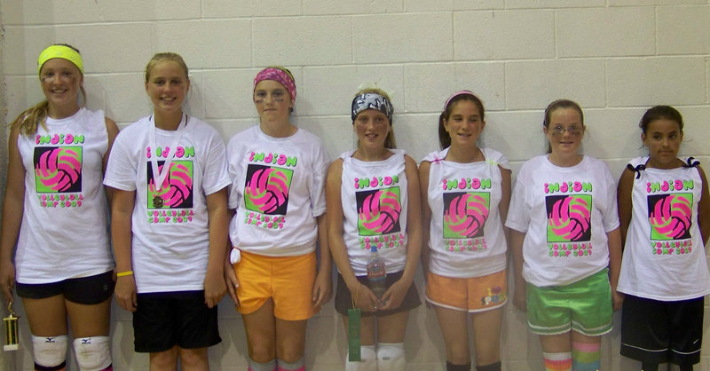 Image: The future — These Ladies stepped up their game this week at the Waxahachie High School Volleyball camp.  (L-R) Jaclynn Lewis, Madison Washington, Kelsey Nelson, Hannah Washington, Cassidy Childers, Reagan Cockerham, Ashlyn Jacinto (Not pictured:  Bailey Eubank)