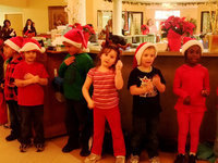Image: Jiving Reindeer — These little elves were putting on a good show for the residents of Trinity Mission.