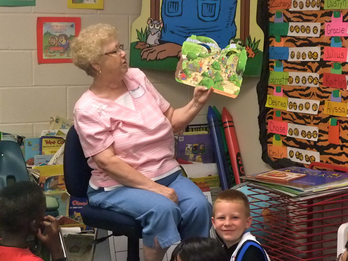 Image: Iva Mauldin — Iva Mauldin is the grandmother of Garrett Everett. She read the book Peter Cottontail’s Easter Egg Hunt.