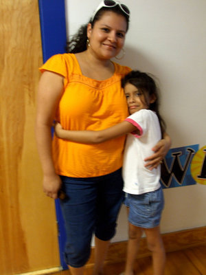 Image: Mary Bell and Valerie Martinez — Valerie Martinez is looking forward to math class.