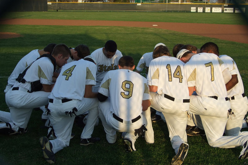 Image: Just a few words of faith  — These Gladiators carry this tradition to every game.