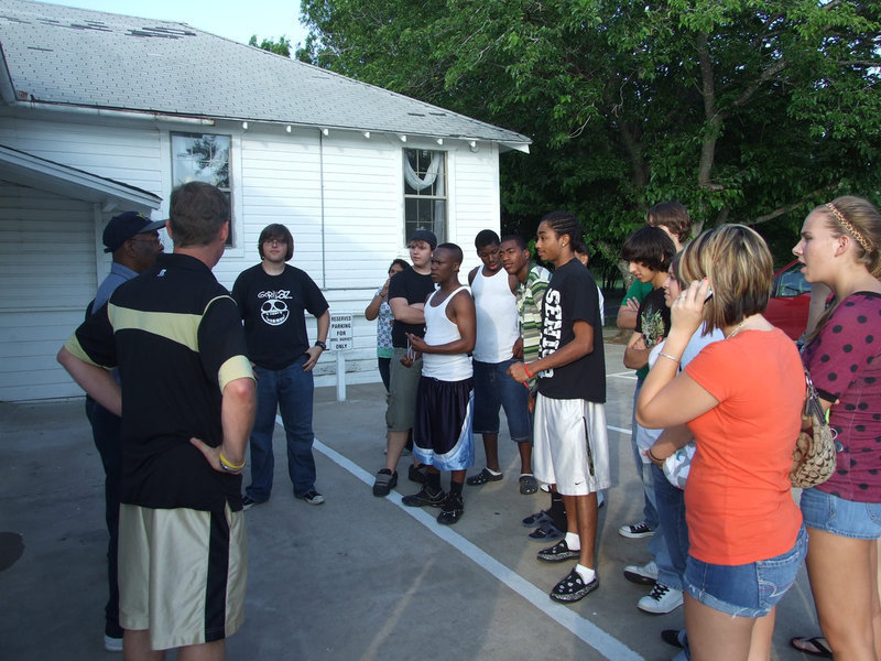 Image: Students gathered — Union Baptist of Italy hosted a meal for the seniors.