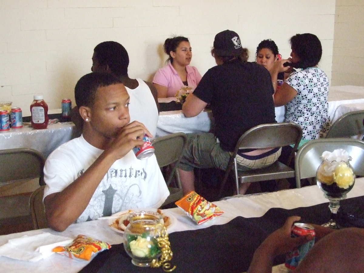 Image: Anthony — Anthony Johnson had fun with his classmates at dinner.