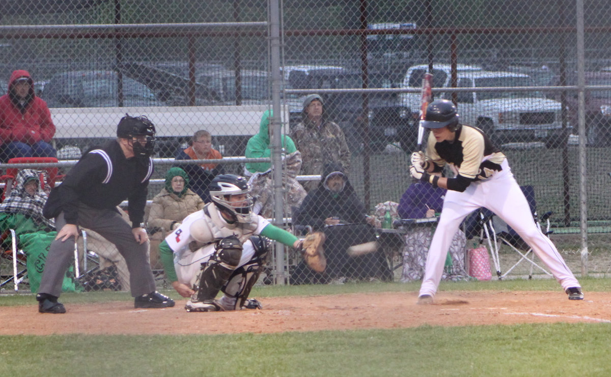 Image: Colten watches it all the way — Colten Campbell takes a look at the pitch.  The Italy Gladiators traveled to Clifton and played the #1 team in Italy’s district.