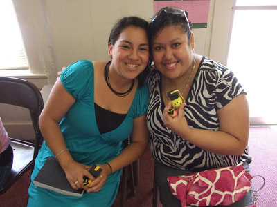 Image: Eva and Claudia — These ladies won a prize at the Ice Cream Social.