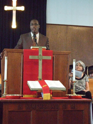 Image: Rev. Mittie Muse — Rev. Muse, pastor of Mt. Zion AME Church, brought the message for the graduating seniors.