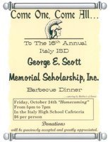 Image: George E. Scott dinner — Enjoy a barbecue dinner and give back to future graduates of IHS.