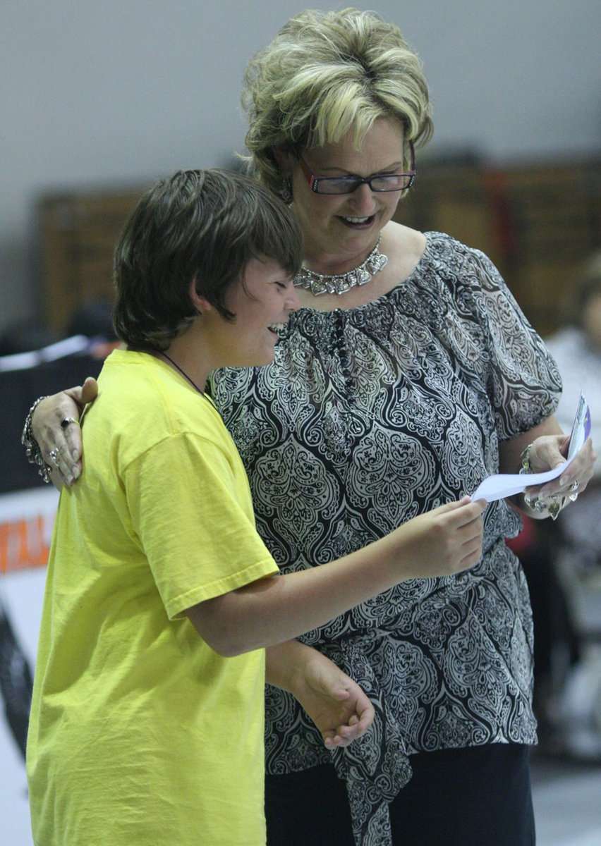 Image: Six Flags, here I come! — Trace Boswell received the Read to Succeed Award with a free ticket to Six Flags in Arlington.