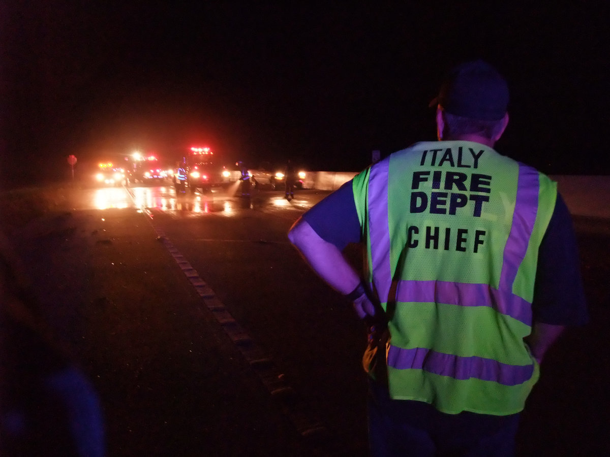 Image: A watchful eye — Firefighters monitor the events ensuring everything is handled properly and everyone stays safe.