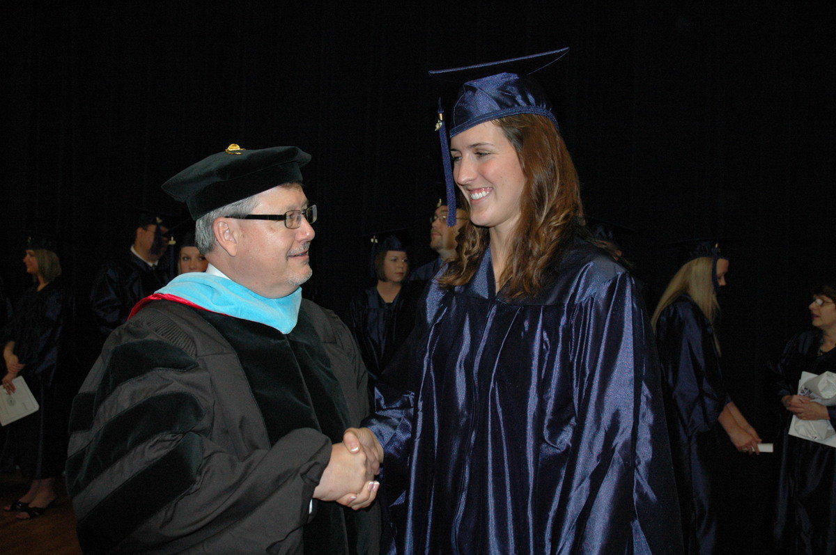 Image: Megann Lewis and Vernon College President, Dusty Johnson — Megann Lewis continues her path of academic and leadership excellence in college.  Megann has chosen Hardin Simmons University as the next phase of her college career.