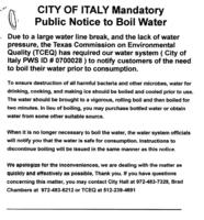 Image: Boil Order Notice — This notice was posted on many houses up and down the effected streets.