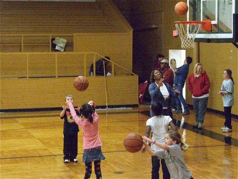 Image: Having a ball! — Basketballs were everywhere!