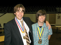 Image: Shining bright at the IHS Academic Banquet — 2009 recipients, Tyler Boyd, Valedictorian, and Michael Vlk, Salutatorian for IHS.