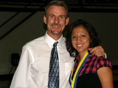 Image: Jessica Hernandez — Jessica received her first year award from Mr. Herald.