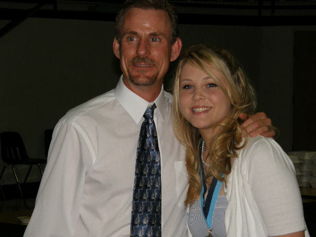 Image: Shelbi Gilley achieves — Shelbi Gilley is estatic after receiving her academic achievement medal.