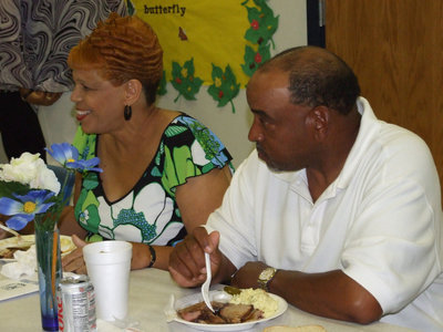 Image: Enjoying the moment — School Board member Janice Wadley and her husband Don celebrated the banquet in style.