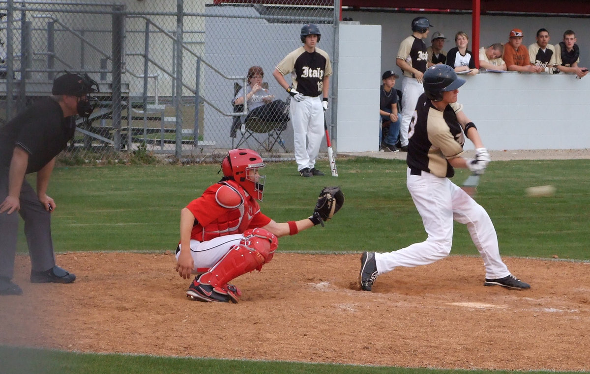 Image: Woo hoo, Jase — Jase Holden let this ball fly.