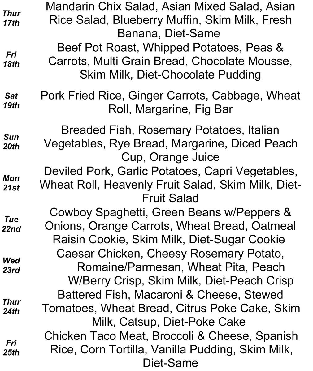 Image: Meals on Wheels, September Menu – page 3