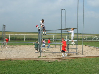 Image: Recess — How high can they climb.