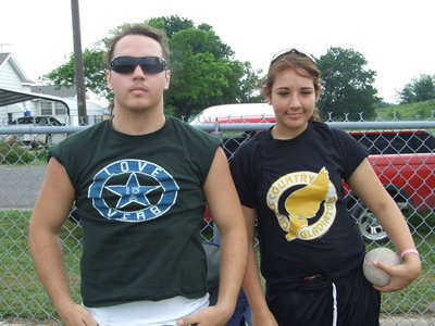 Image: Zach Hernandez &amp; Alyssa Richards — Zach and Alyssa were helpers with Coconut Carry.