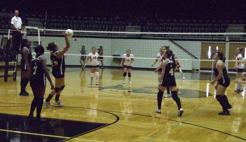 Image: Molly can — Junior Molly Haight hits the ball.