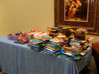 Image: Lots of School Supplies — The staff at Trinity Mission out did themselves with generous donations of school supplies.