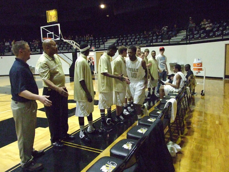 Image: Isaac’s introduced — Starter, #10 John Isaac, receives applause.