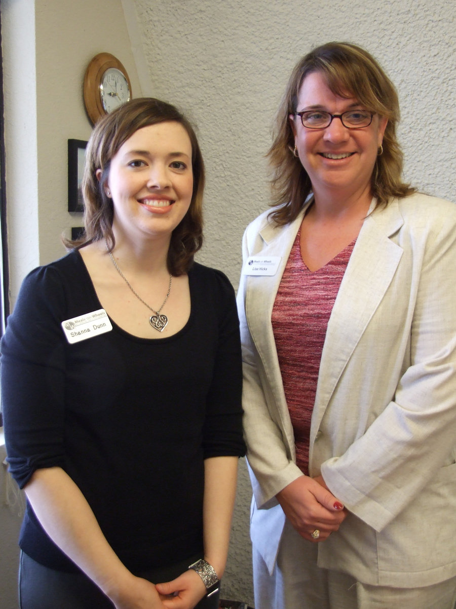 Image: Meals on Wheels Co-Ordinators — Shanna Dunn and Lisa Hicks brought lots of information to the Meals on Wheels volunteers along with breakfast.