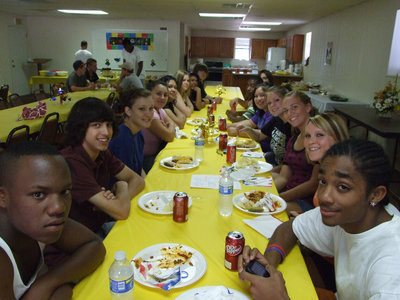 Image: Seniors enjoying lunch — Italy High School seniors have enjoyed meals at several of the churches in town this week.