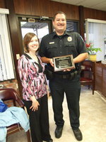 Image: Shanna Dunn and Chief Phoenix — Chief Phoenix said when asked what he thought about receiving this award, “I think it is great, I was surprised but very honored. I couldn’t do it without my officers.”