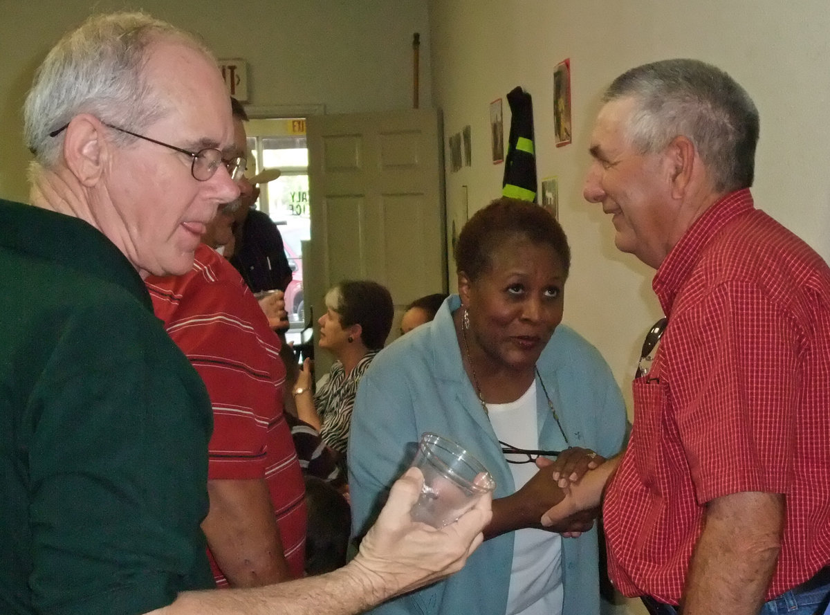 Image: Heartfelt praise — Don was overwhelmed with appreciation at his retirement reception Thursday evening.