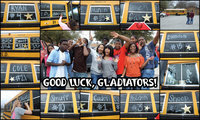 Image: The Gladiators receive good luck send-off from fellow students  — The Gladiators were surrounded by love as they boarded the bus and headed for Stephenville departing at 9:30 a.m. from the Italy High School campus.