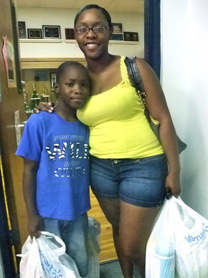Image: Christian Cole &amp; Mom — Christian is in the third grade this year and is excited about learing and playing with his friends and lunch time.