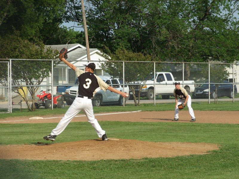 Image: Holden pitches — Jase Holden pitches against Avalon.