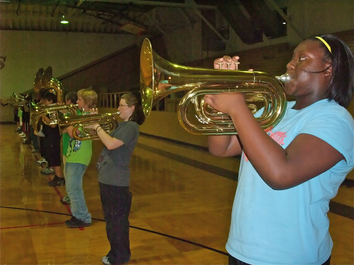 Image: Having a blast — Jimesha Reed was too busy to give an interview.