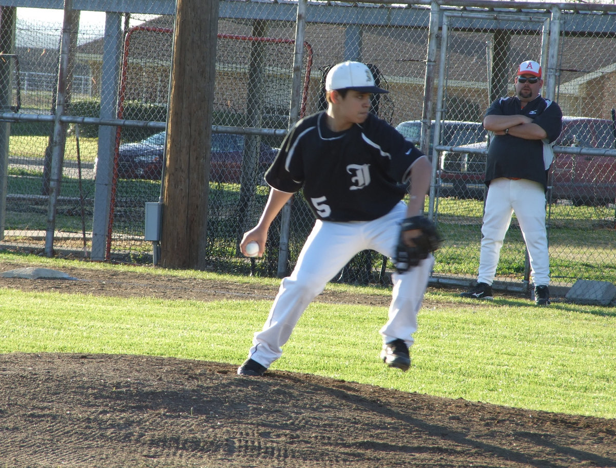 Image: Jacinto has magic — Reid Jacinto pitched a winning game on Tuesday night against the Avalon Eagles.